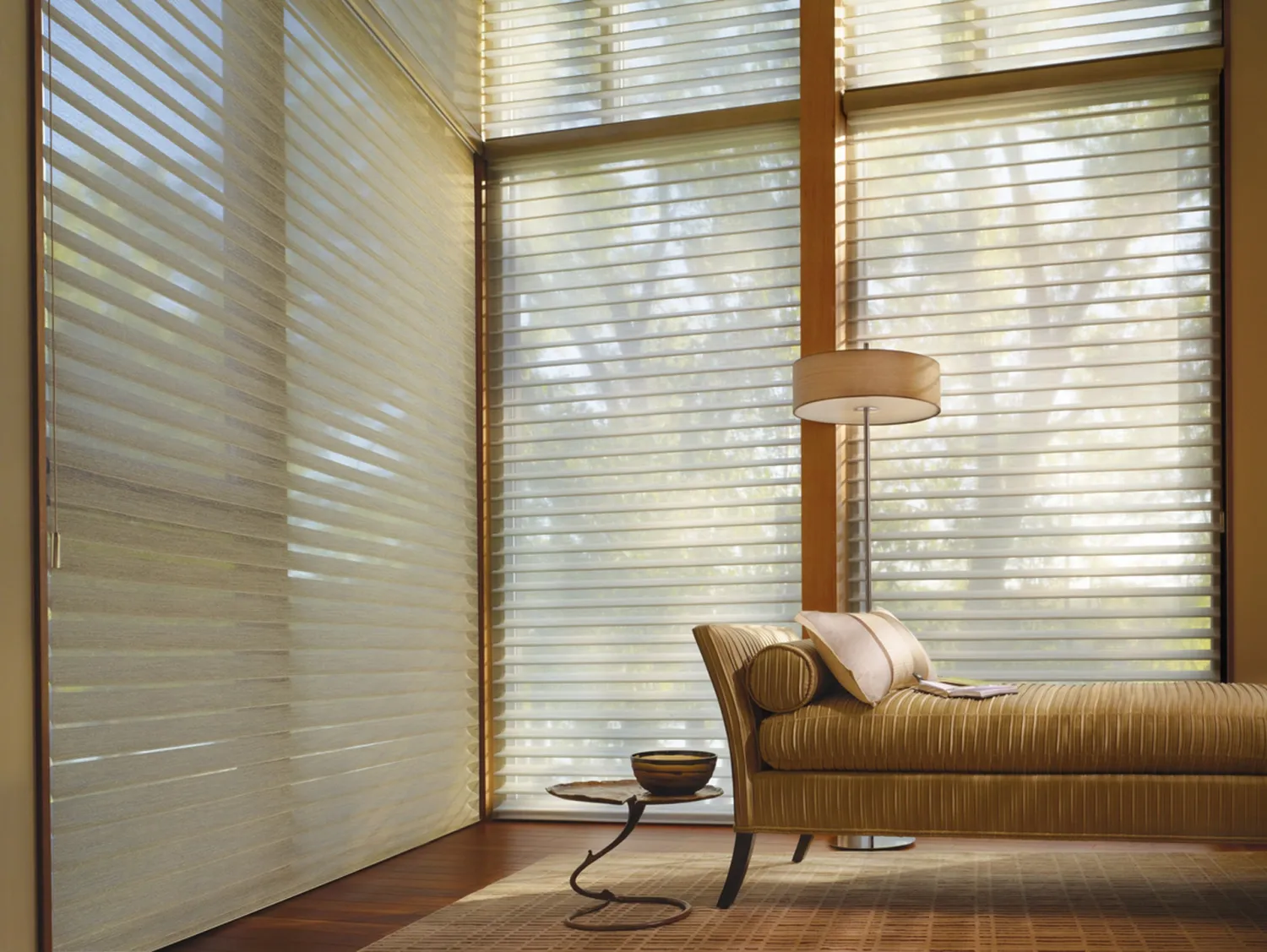 Cortina Silhouette de Hunter Douglas instalada por Ambiente WOW